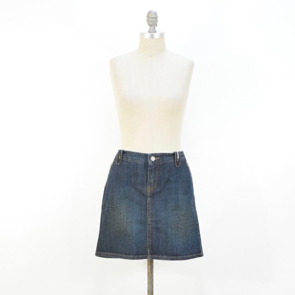 Paul Smith Embellished Rhinestone Jean Skirt